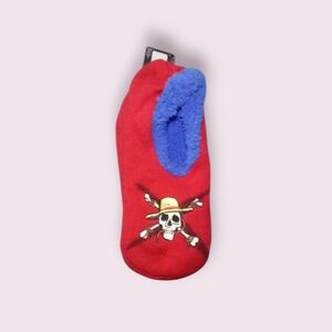 One Piece Straw Hat Jolly Roger Slipper Socks